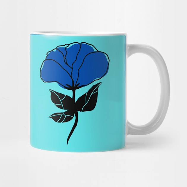 Blue Rose Flower Pattern by TharuDilini